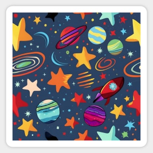 Space View -Stars In Space Pattern Sticker